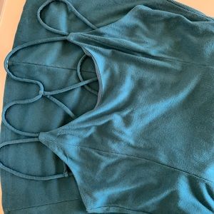 turquoise Aeropostale cross back dress